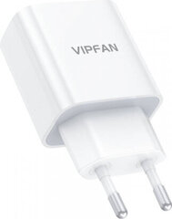 Vipfan E04 wall charger, USB-C, 20W, QC 3.0 + USB-C cable (white) hind ja info | Mobiiltelefonide laadijad | kaup24.ee