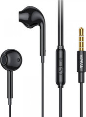 Vipfan M15 wired in-ear headphones, 3.5mm jack, 1m (black) hind ja info | Kõrvaklapid | kaup24.ee