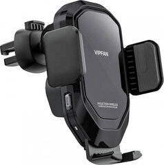 Vipfan W02 gravity car mount with 15W Qi inductive charger (black) hind ja info | Mobiiltelefonide hoidjad | kaup24.ee