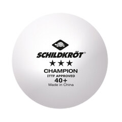 Lauatennisepallide komplekt Donic Schildkröt 3* Champion ITTF Poly 40+, 3 tk цена и информация | Ракетки для настольного тенниса, чехлы и наборы | kaup24.ee