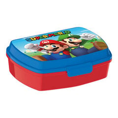 Võileivakarp Super Mario plastmass punane sinine (17 x 5.6 x 13.3 cm) цена и информация | Посуда для хранения еды | kaup24.ee