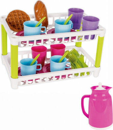 Nuku nõud Woopie Kitchen Accessories Set Dryer Drainer for Dishes Kettle, 38 tk hind ja info | Tüdrukute mänguasjad | kaup24.ee