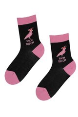 RICH BITCH roosad kirjaga sokid naistele RICHBITCH-36-40 hind ja info | Naiste sokid | kaup24.ee
