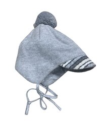 Laste talvemüts Krochetta KOD-467, Grey цена и информация | Шапки, перчатки, шарфики для новорожденных | kaup24.ee
