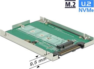 Delock 62710 muundur 2.5" U.2 SFF-8639 > M.2 NVMe Key M hind ja info | USB jagajad, adapterid | kaup24.ee