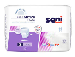 Подгузники-трусики Seni Active Plus, S размер, 10 шт. цена и информация | Подгузники, прокладки, одноразовые пеленки для взрослых | kaup24.ee