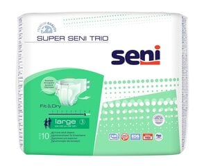 Mähkmed Super Seni Trio, L suurus, 10 tk цена и информация | Подгузники, прокладки, одноразовые пеленки для взрослых | kaup24.ee