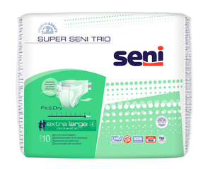 Подгузники Super Seni Trio, XL размер, 10 шт. цена и информация | Подгузники, прокладки, одноразовые пеленки для взрослых | kaup24.ee