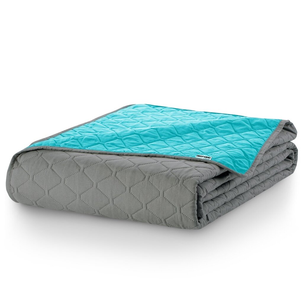 Voodikate Axel Turquoise Steel, 200x220 cm hind ja info | Voodikatted, pleedid | kaup24.ee