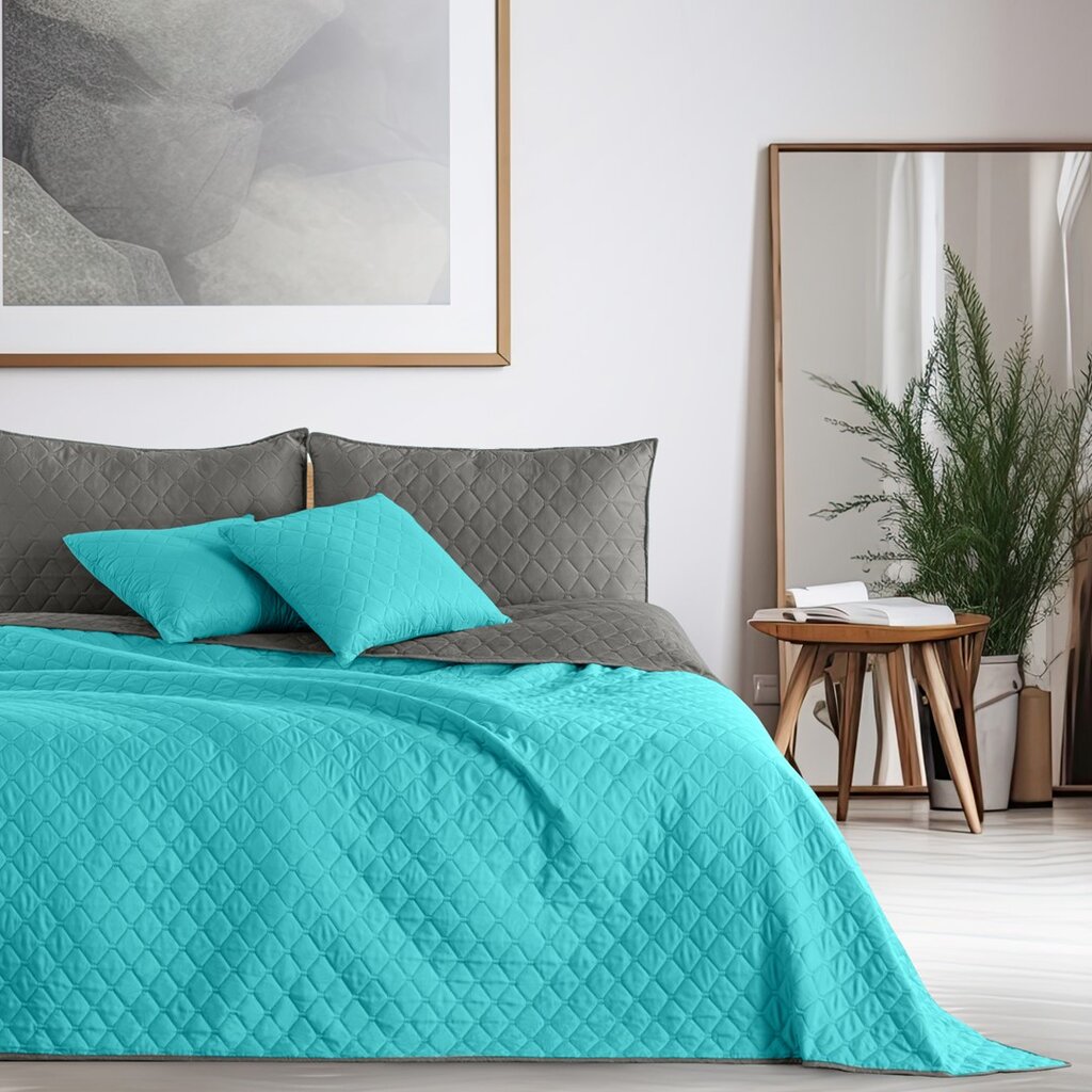 Voodikate Axel Turquoise Steel, 200x220 cm hind ja info | Voodikatted, pleedid | kaup24.ee