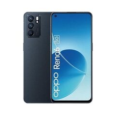 Oppo Reno 6 5G 8/128 GB Black hind ja info | Telefonid | kaup24.ee