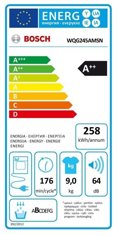 Bosch WQG245AMSN цена и информация | Pesukuivatid | kaup24.ee