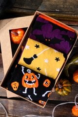 Подарочный набор из 3 пар ярких и запоминающихся хлопковых носков на Хэллоуин LUCIFER цена и информация | Женские носки | kaup24.ee