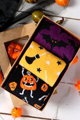 Halloweeni kinkekarp LUCIFER 3 sokipaariga LUCIFER+BELA+CULLEN-40-45 цена и информация | Женские носки | kaup24.ee