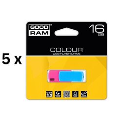 USB накопитель 2.0 COLOR MIX, 16GB, упаковка 5 шт. цена и информация | GoodRam Накопители данных | kaup24.ee