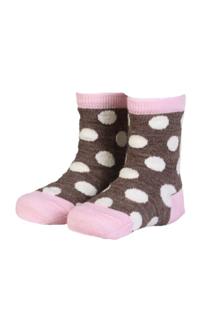 BROWN DOTS meriinovillased täpilised sokid beebidele BROWNDOTSBABY-12-24 MONTHS hind ja info | Beebi sokid ja sukkpüksid | kaup24.ee