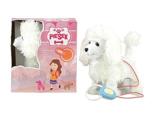 Интерактивная игрушечная собака с поводком (белая), 3+ цена и информация | Игрушки для мальчиков | kaup24.ee