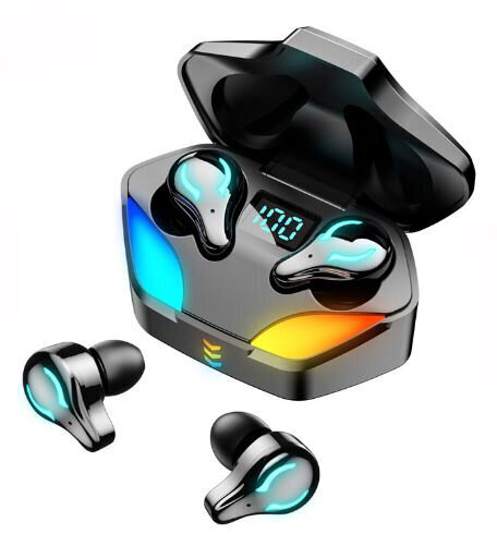 Juhtmevabad kõrvaklapid Mänguri Bluetooth-peakomplekt mikrofoniga  veekindlate kõrvatroppidega, mis ühildub TWS 5.1-ga X1 hind | kaup24.ee