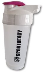 Шейкер Sportheavy Tumbler 700 мл - прозрачная черно-розовая крышка цена и информация | Фляги для воды | kaup24.ee