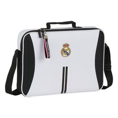 Arvutikott Real Madrid C.F. Must Valge (38 x 28 x 6 cm) hind ja info | Koolikotid, sussikotid | kaup24.ee