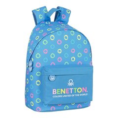 Sülearvuti Seljakott Benetton Hoop Sinine Mitmevärviline (31 x 41 x 16 cm) hind ja info | Koolikotid, sussikotid | kaup24.ee