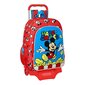 Ratastega koolikott Mickey Mouse Clubhouse Happy Smiles Punane Sinine (33 x 42 x 14 cm) цена и информация | Koolikotid, sussikotid | kaup24.ee