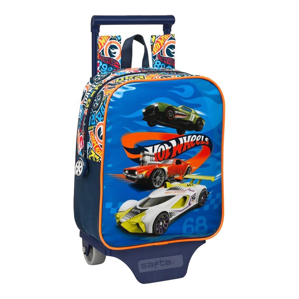 Ratastega koolikott Hot Wheels Challenge Meresinine (22 x 28 x 10 cm) hind ja info | Koolikotid, sussikotid | kaup24.ee