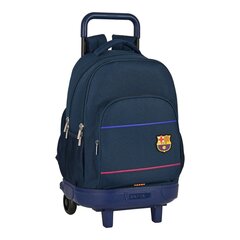 Ratastega koolikott F.C. Barcelona Sinine (33 x 45 x 22 cm) hind ja info | Koolikotid, sussikotid | kaup24.ee