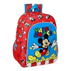 Kooliseljakott Mickey Mouse Clubhouse Happy smiles Punane Sinine (33 x 42 x 14 cm) hind ja info | Mickey Mouse Jalgrattad, tõukerattad, rulluisud, rulad | kaup24.ee