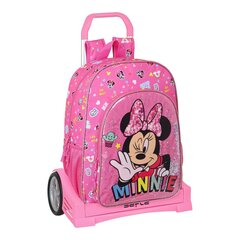 Ratastega koolikott Minnie Mouse Lucky Roosa (33 x 42 x 14 cm) hind ja info | Koolikotid, sussikotid | kaup24.ee