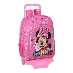 Ratastega koolikott Minnie Mouse Lucky Roosa (33 x 42 x 14 cm) hind ja info | Koolikotid, sussikotid | kaup24.ee