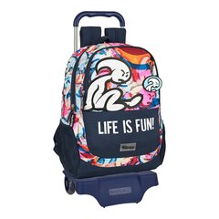 Школьный рюкзак с колесиками El Niño Life is Fun, разноцветный цена и информация | Школьные рюкзаки, спортивные сумки | kaup24.ee