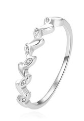 Очаровательное серебряное кольцо с прозрачными цирконами Beneto AGG389 цена и информация | Кольцо | kaup24.ee