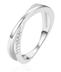 Очаровательное двойное кольцо из серебра Beneto AGG225 цена и информация | Кольцо | kaup24.ee