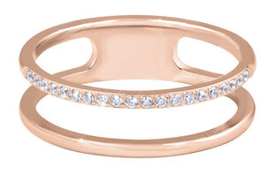 Двойное минималистское кольцо из розового золота Troli  цена и информация | Кольцо | kaup24.ee