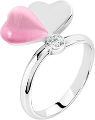 Morellato Romantiline hõbedane sõrmus kassisilmaga Cuore SASM12 hind ja info | Sõrmused | kaup24.ee