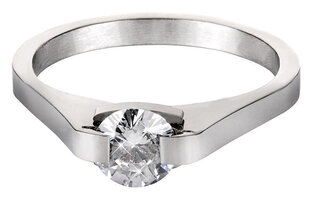 Стальное кольцо с кристаллом Troli KRS-088 цена и информация | Кольцо | kaup24.ee