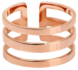 Troli Стильное тройное кольцо из стали с покрытием из розового золота. цена и информация | Кольцо | kaup24.ee