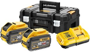 Kiirlaadija DeWalt 18V XR ja FlexVolt akudele + 2 x 12 Ah Flexvolt aku цена и информация | Зарядные устройства для аккумуляторов | kaup24.ee