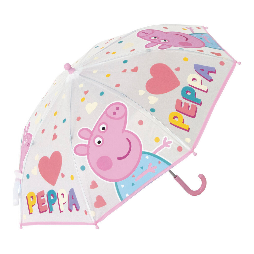 Vihmavari Peppa Pig heleroosa (Ø 80 cm) hind ja info | Laste aksessuaarid | kaup24.ee