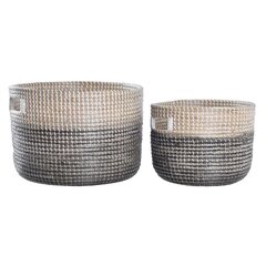 Korvikomplekt DKD Home Decor naturaalne hall merihein (42 x 42 x 30 cm) (2 pcs) hind ja info | Hoiukastid ja -korvid | kaup24.ee