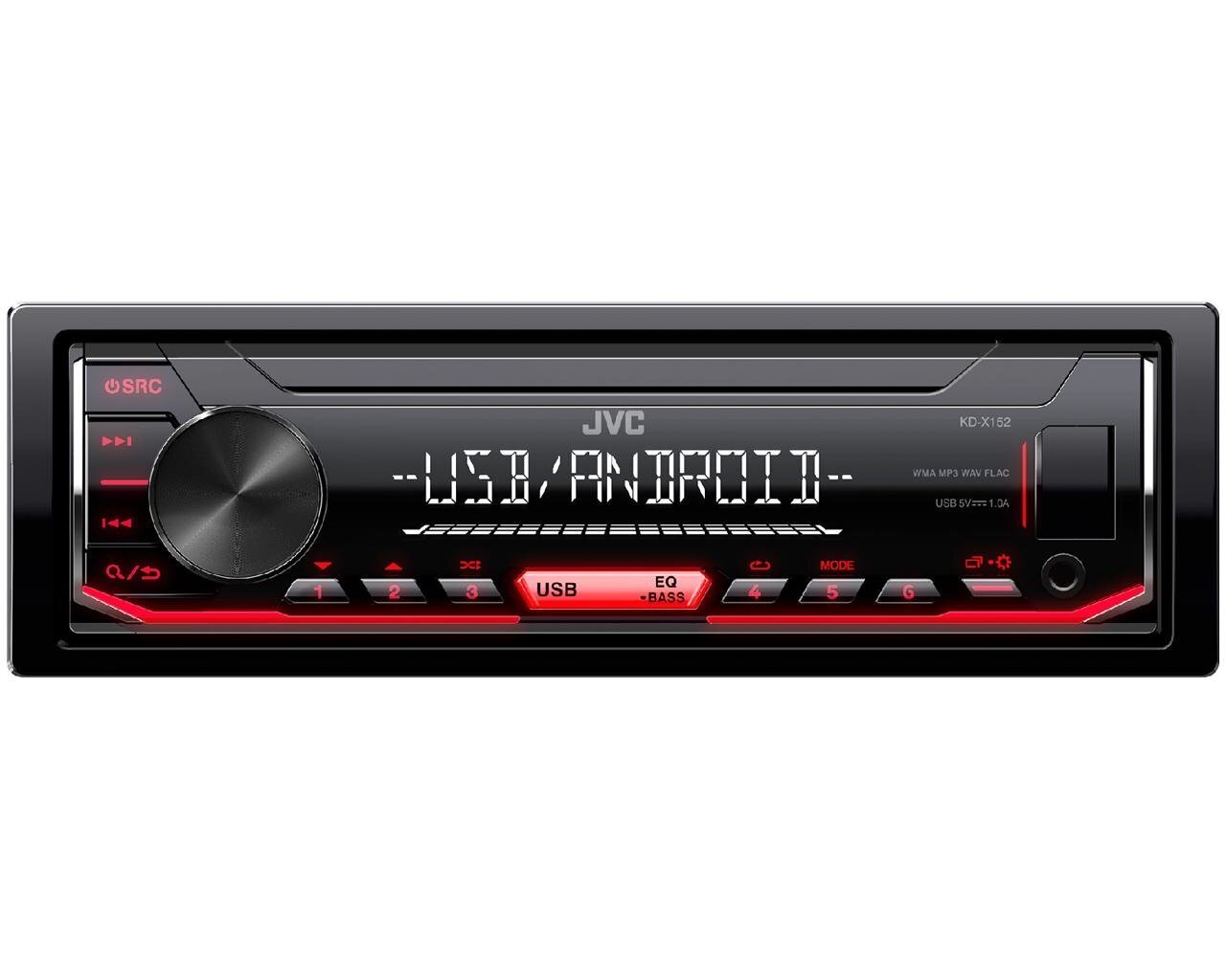 Autoraadio JVC, KD-X152 USB MP3 koos AUX sisendi ja USB hind ja info | Autoraadiod, multimeedia | kaup24.ee