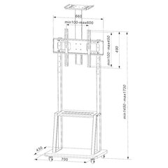 Techly LED/LCD 32-70" 60kg цена и информация | Кронштейны и крепления для телевизоров | kaup24.ee