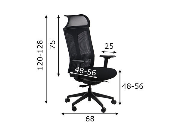 Kontoritool Stema Ryder, must hind ja info | Kontoritoolid | kaup24.ee