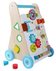 Puidust tegevuskeskus ratastel GT61305 hind ja info | Imikute mänguasjad | kaup24.ee