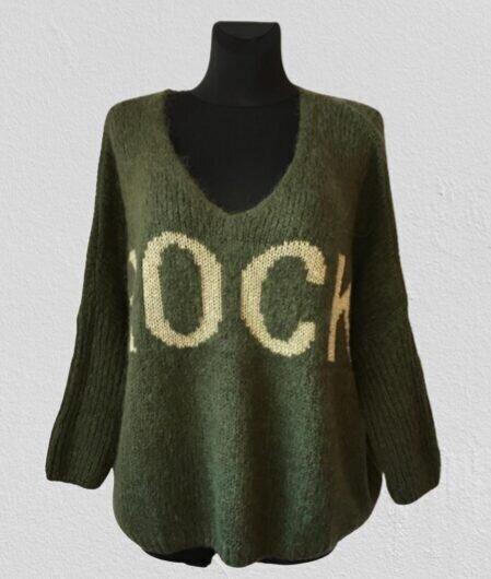 Naistele mõeldud džemper kirjaga ROCK, TLL2238-1 hind ja info | Naiste kampsunid | kaup24.ee