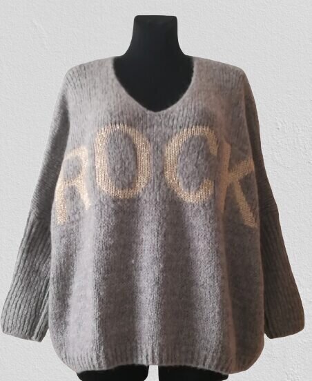 Naistele mõeldud džemper kirjaga ROCK, TLL2238-3 цена и информация | Naiste kampsunid | kaup24.ee