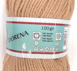 Пряжа для вязания Lanoso Dorena 100 г; цвет светло-коричневый 13218 цена и информация | Принадлежности для вязания | kaup24.ee