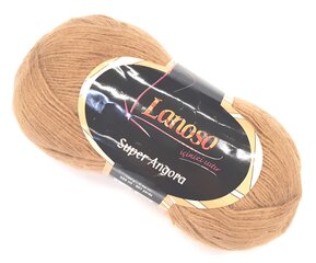 Пряжа для вязания Lanoso Super Angora 100 г; цвет коричневый 205 цена и информация | Принадлежности для вязания | kaup24.ee