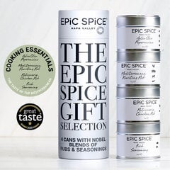 Epic Spice Cooking Essentials – The taste of the Mediterranean, AAA kategorijos prieskonių dovanų rinkinys, 4x 75g цена и информация | Специи, наборы специй | kaup24.ee